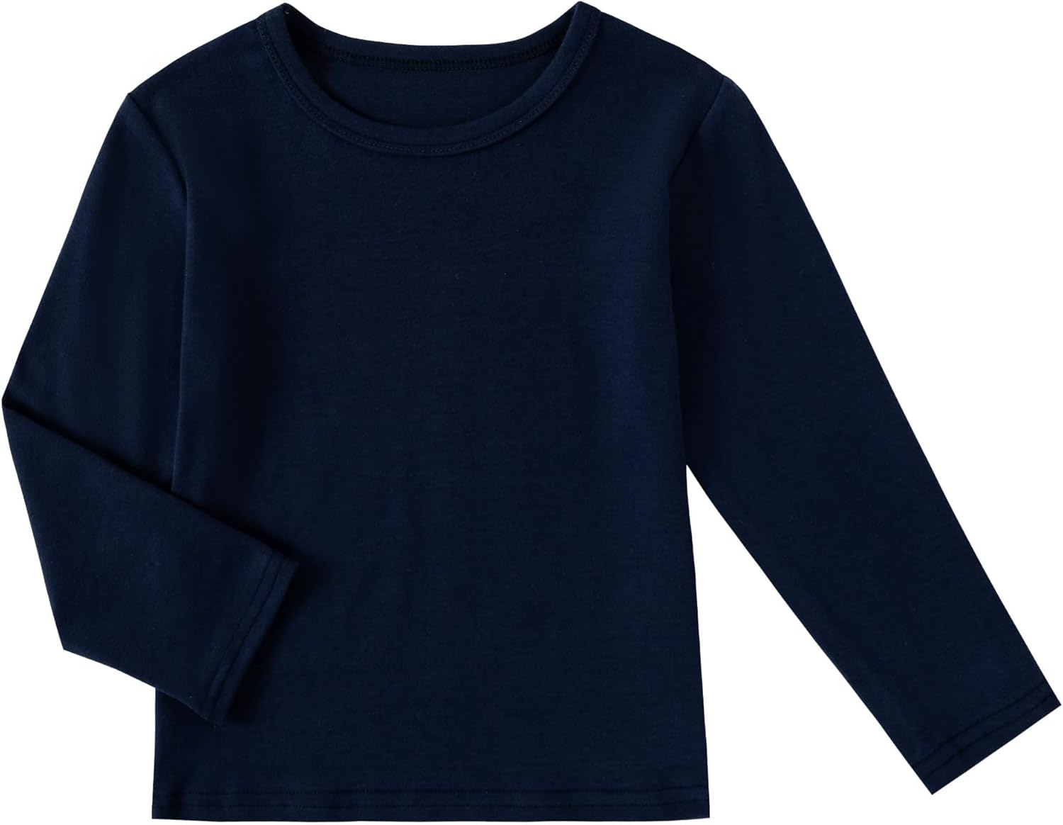 Boys Girls Long Sleeve T-Shirts Kids Soft Cotton Basic Layering Tee Tops Undershirts for 12M-14Yrs