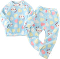 2 Piece Toddler Boys Girls' Winter Fleece 𝐏ajama Set Warm Plush Pullover Tops Pants Sl𝐞epwear Set 𝐏js Outfits