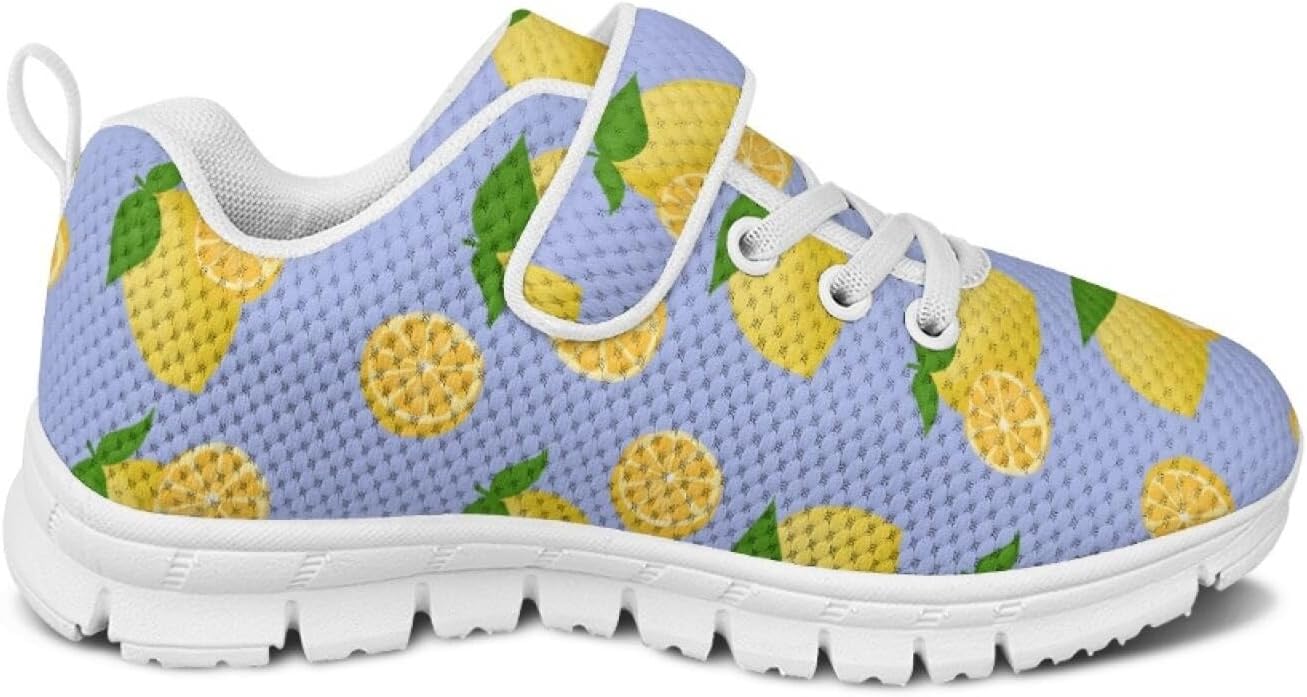 Girls Athletic Sneakers Cute Fruit Running Shoes for Kids with Hook and Loops Athletic Sneakers Kids Casual Footwear
