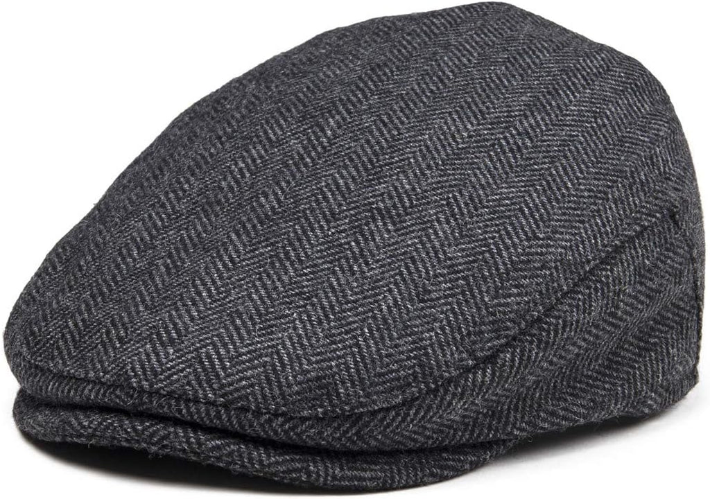 Kids Wool Tweed Newsboy Flat Cap Herringbone Boy Infant Toddler Child Youth Beret Hat