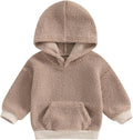 Toddler Baby Girl Boy Winter Clothes Fleece Jacket Hoodie Coat Warm Furry Hooded Jumper Outerwear Tops
