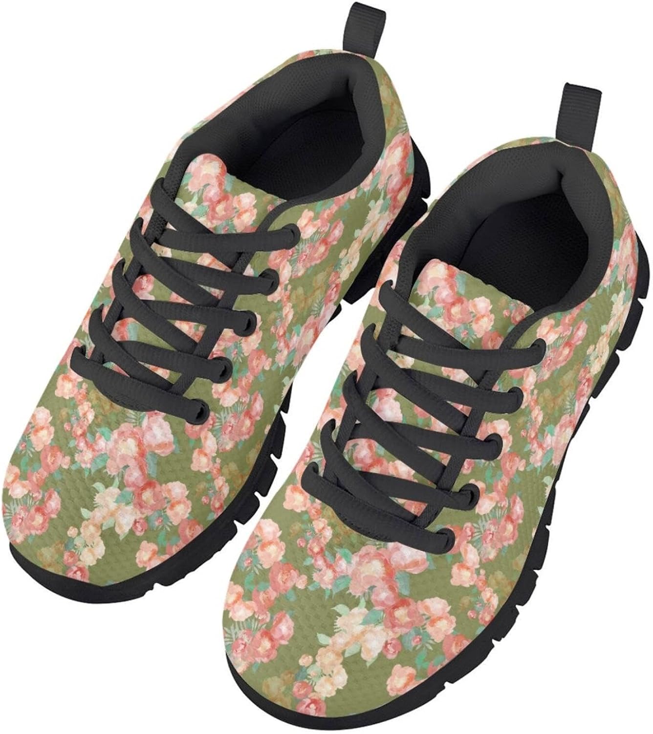 Running Shoes for Girls Safe Walking Lace Up Outdoor Fitness Stitch Sneakers Stitch Sneakers Cute Graphic Footwear
