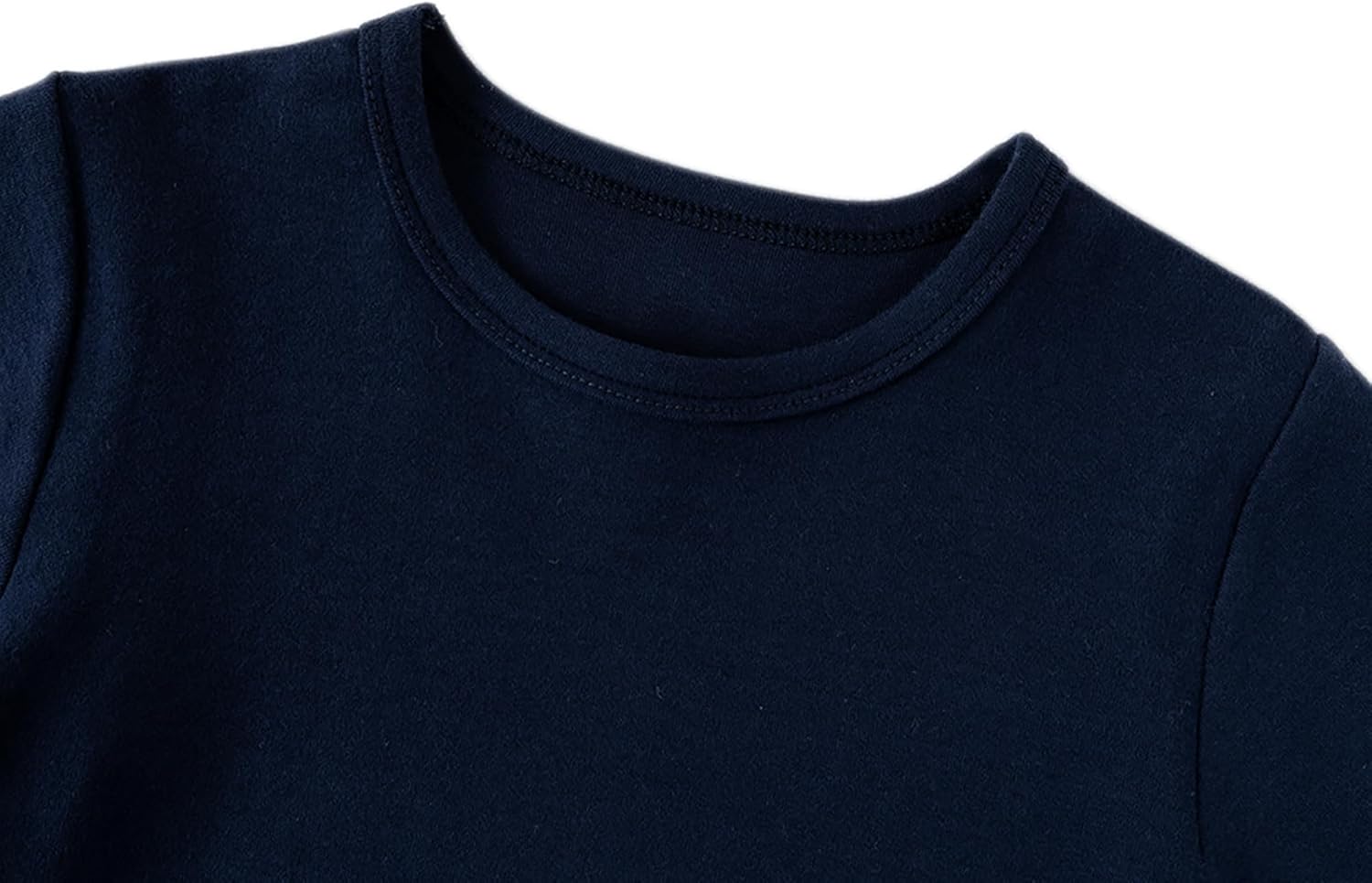 Boys Girls Long Sleeve T-Shirts Kids Soft Cotton Basic Layering Tee Tops Undershirts for 12M-14Yrs