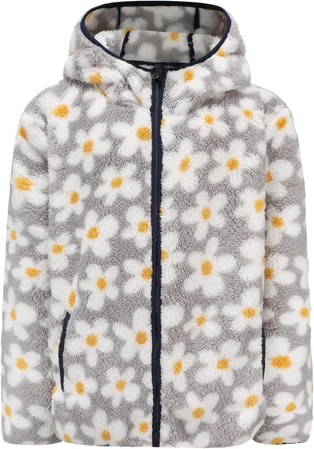 Boys Girls Soft Fleece Sherpa Full-zip Jacket