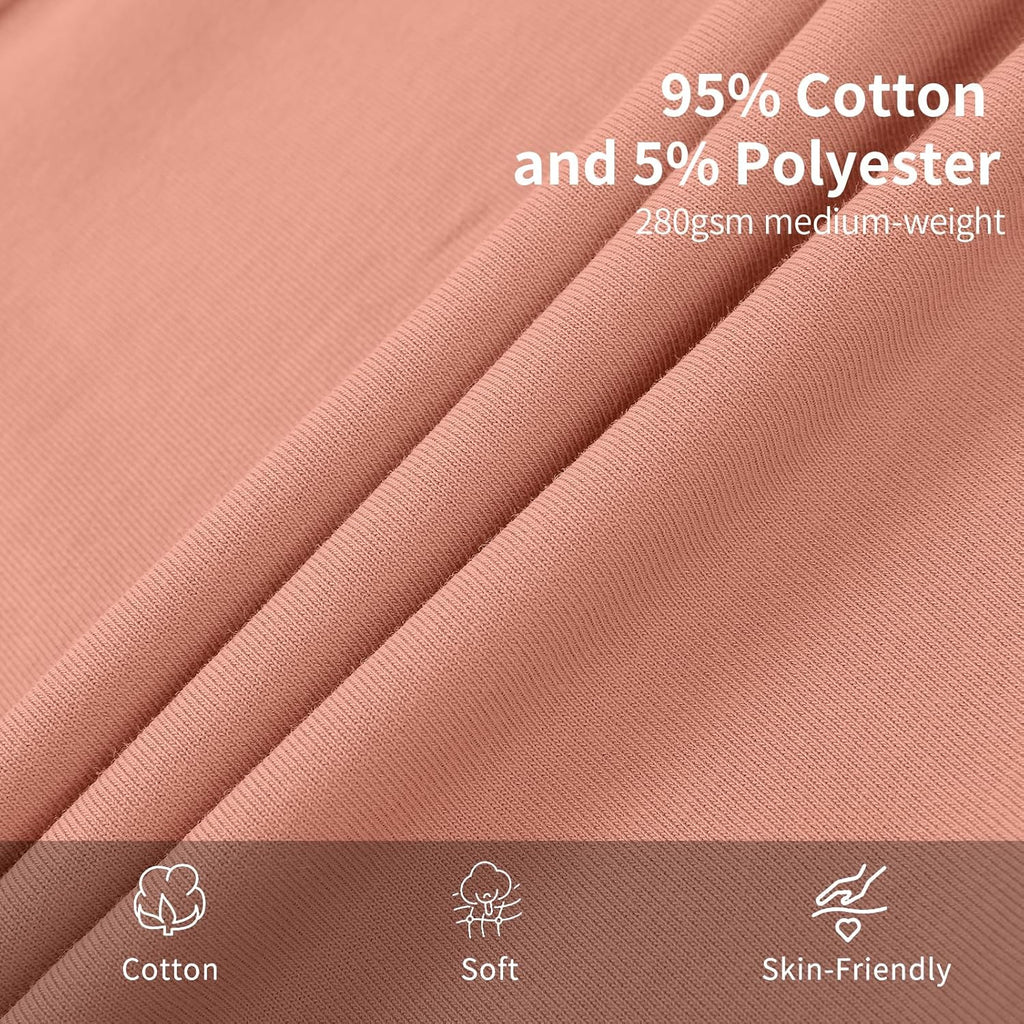 Cotton Kids Hoodie Sweatshirt Midweight Long Sleeve Pullover Boys Girls Tops Clothes for Toddlers(Age 2-14)