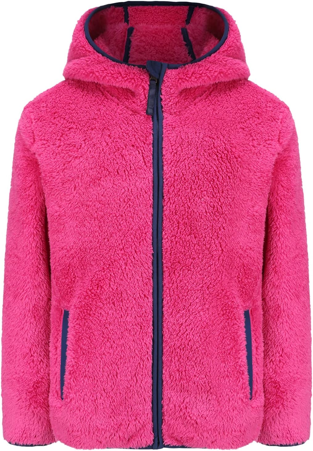 Boys Girls Soft Fleece Sherpa Full-zip Jacket