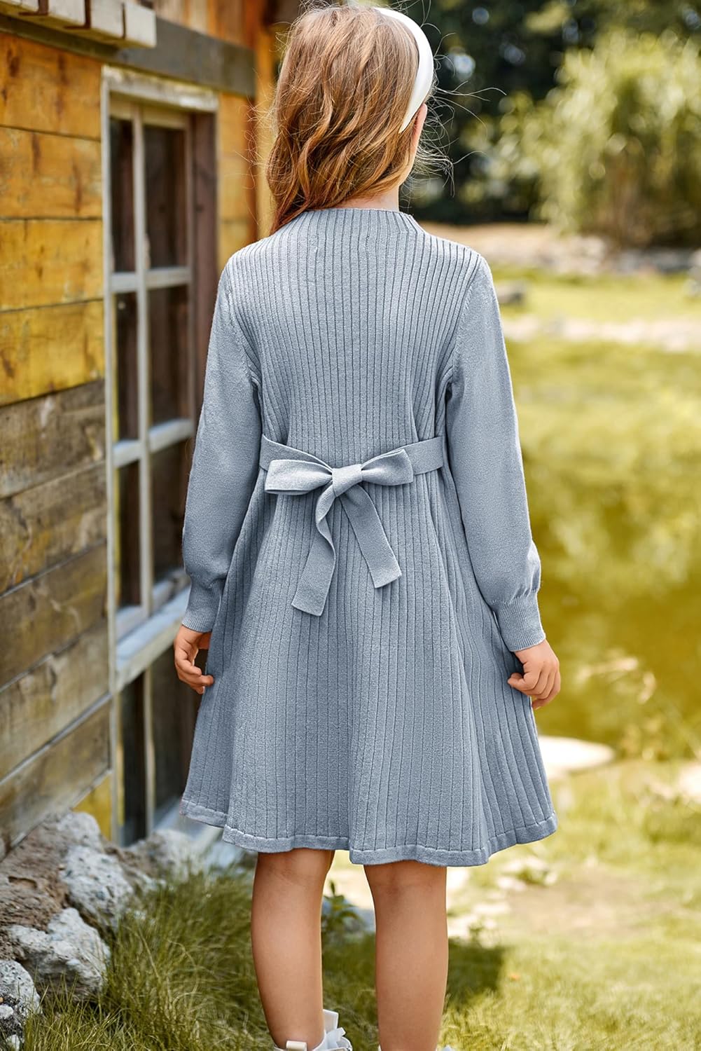 Girls Fall Sweater Dresses, Girl Long Sleeve Winter Dress, Kids Knit Casual Formal Dresses Size 6-14