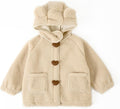 Toddler Girls Winter Coat Kids Fleece Hooded Jacket Zip Up Baby Thick Warm Outerwear Overcoat